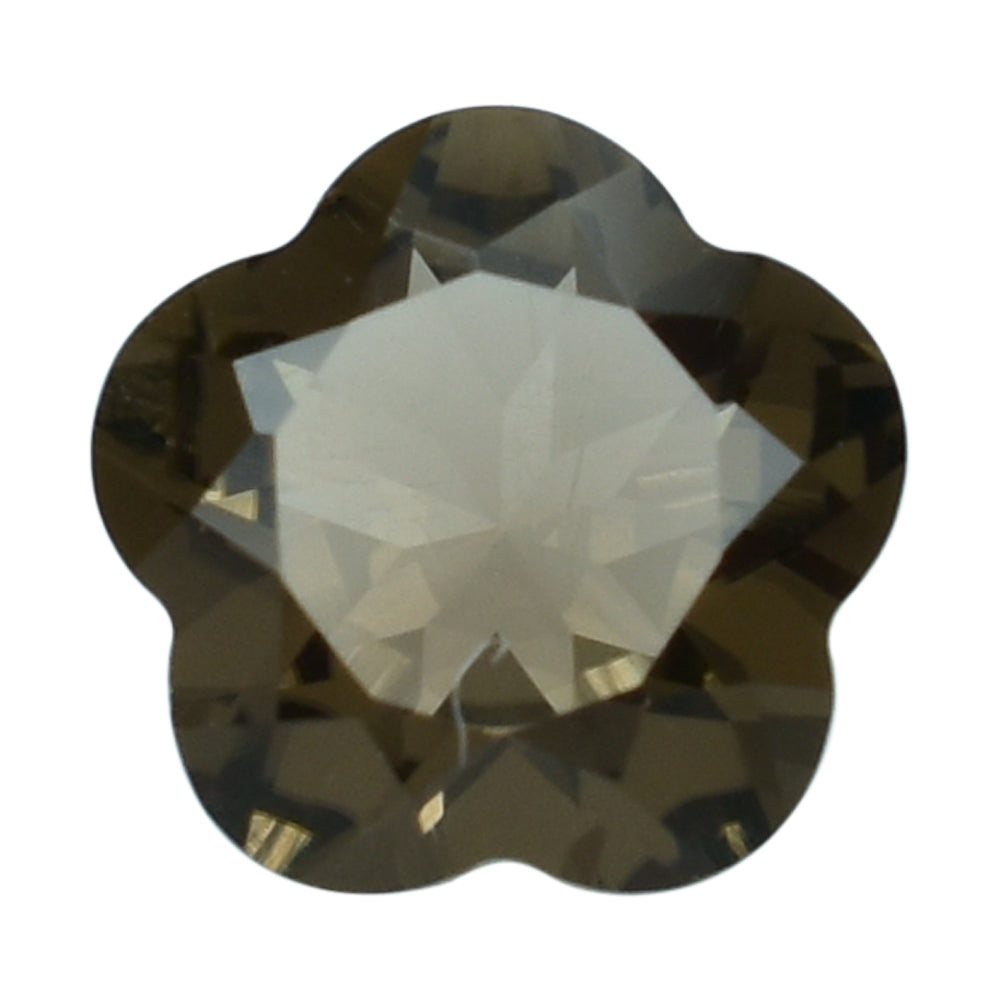 SMOKY QUARTZ CUT FLOWER 5 LEAF (MEDIUM) 8MM (THICKNESS:-4.80-5.20MM) 1.82 Cts.