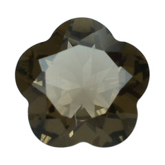 SMOKY QUARTZ CUT FLOWER 5 LEAF (MEDIUM) 8MM (THICKNESS:-4.80-5.20MM) 1.82 Cts.