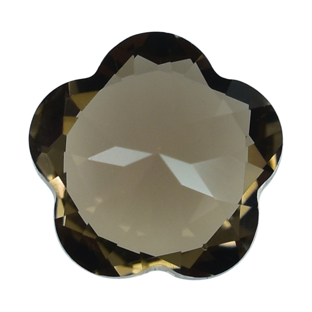 SMOKY QUARTZ CUT FLOWER 5 LEAF (MEDIUM) 8MM (THICKNESS:-4.80-5.20MM) 1.82 Cts.