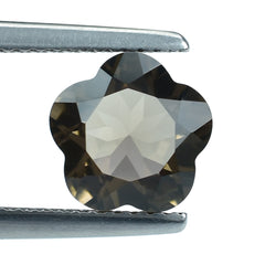SMOKY QUARTZ CUT FLOWER 5 LEAF (MEDIUM) 8MM (THICKNESS:-4.80-5.20MM) 1.82 Cts.