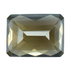 SMOKY QUARTZ CHECKER CUT OCTAGON 16X12MM 11.85 Cts.