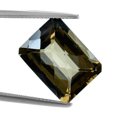 SMOKY QUARTZ CHECKER CUT OCTAGON 16X12MM 11.85 Cts.