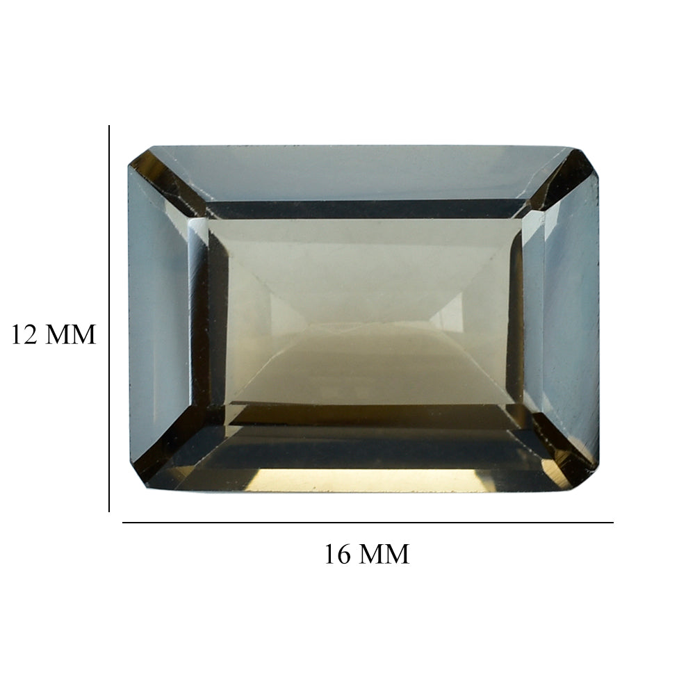 SMOKY QUARTZ CUT OCTAGON 16X12MM 10.11 Cts.