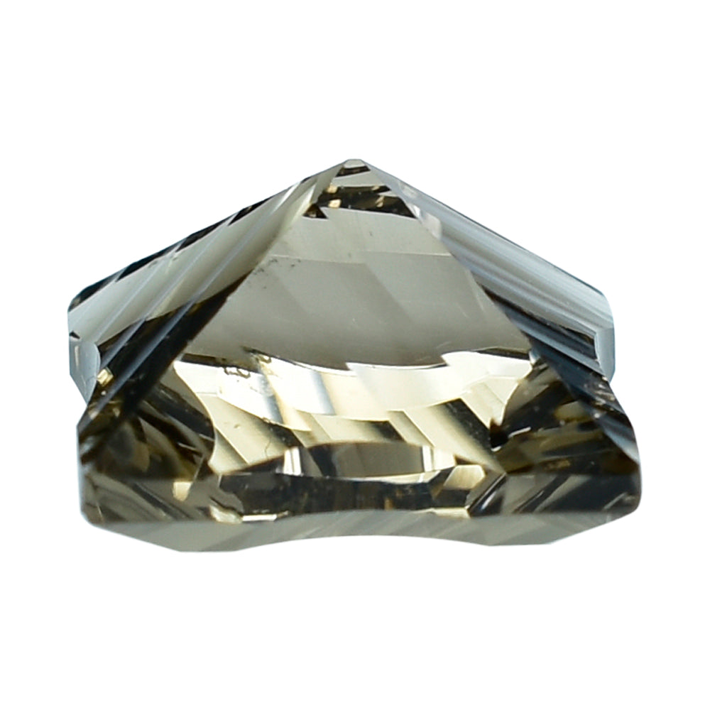 SMOKY QUARTZ CONCAVE CUT SQUARE (DES#48) 10MM 6.60 Cts.