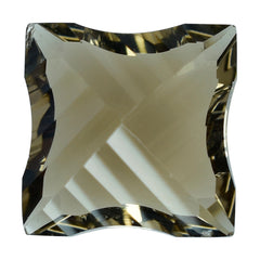 SMOKY QUARTZ CONCAVE CUT SQUARE (DES#48) 10MM 6.60 Cts.
