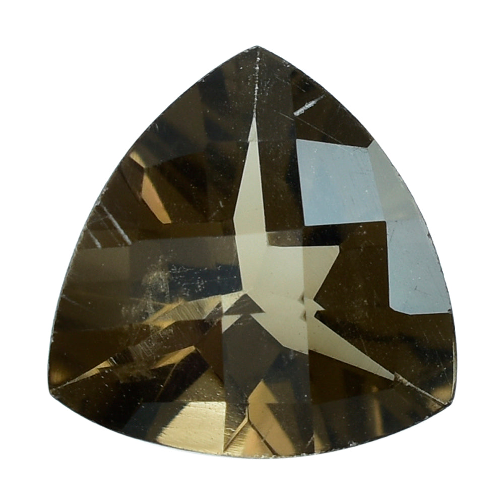 SMOKY QUARTZ CHECKER CUT TRILLION 10MM 2.60 Cts.