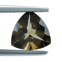 SMOKY QUARTZ CHECKER CUT TRILLION 10MM 2.60 Cts.
