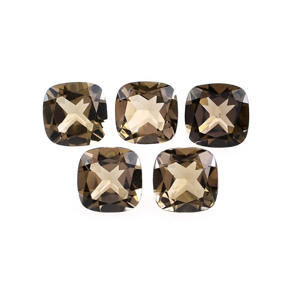 SMOKY QUARTZ CUT CUSHION (LITE) 6X6MM 0.84 Cts.