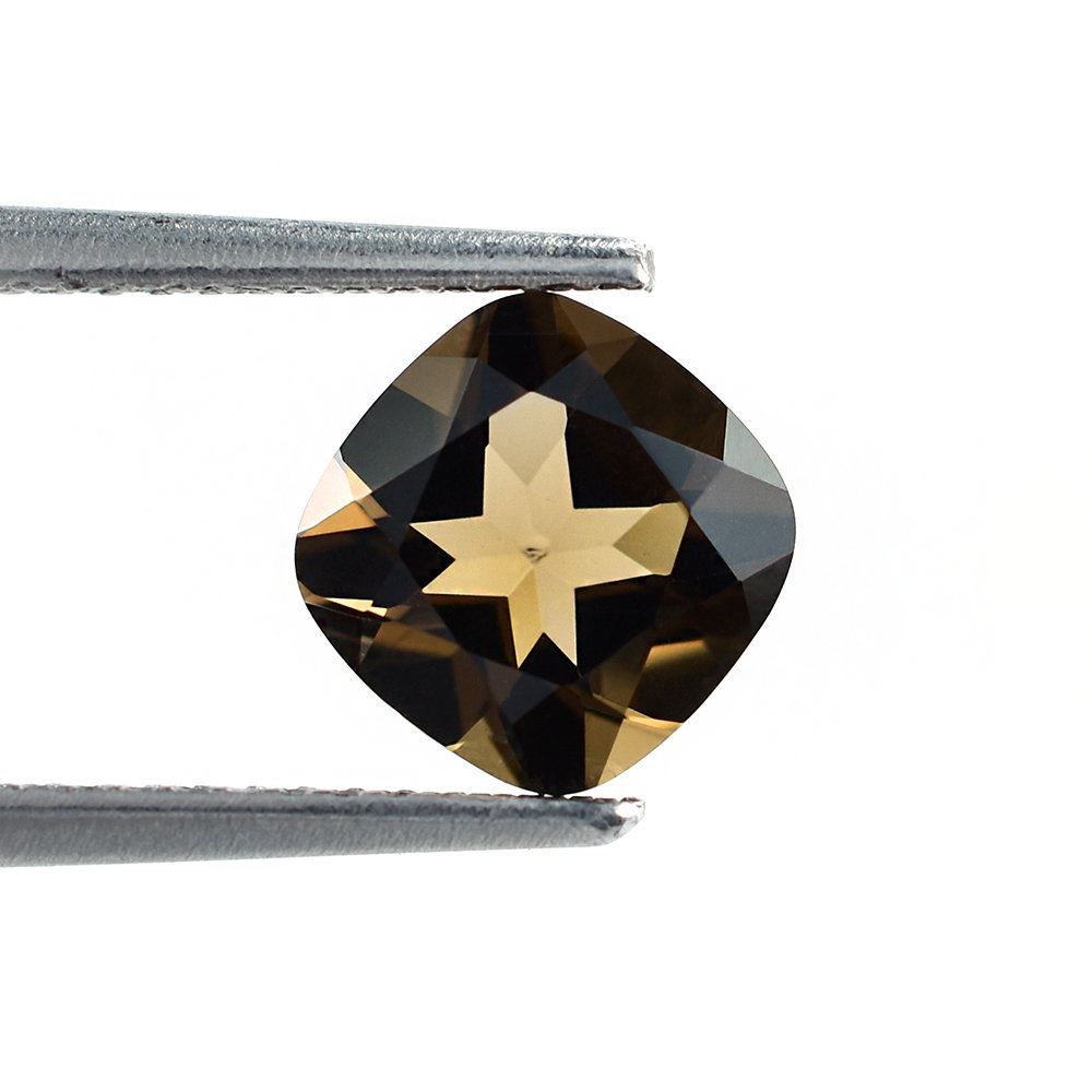 SMOKY QUARTZ CUT CUSHION (MEDIUM) 7X7MM 1.24 Cts.