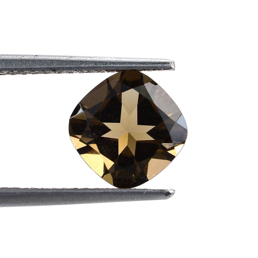 SMOKY QUARTZ CUT CUSHION (MEDIUM/CLEAN) 8X8MM 1.89 Cts.