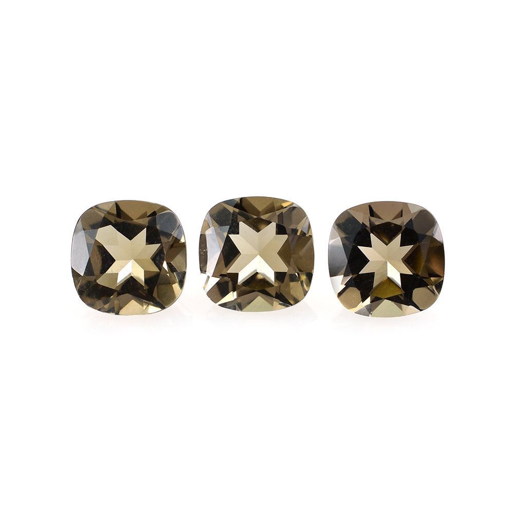 SMOKY QUARTZ CUT CUSHION (LITE/CLEAN) 6X6MM 0.83 Cts.