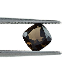 SMOKY QUARTZ CUT CUSHION (DARK) 6X6MM 0.97 Cts.