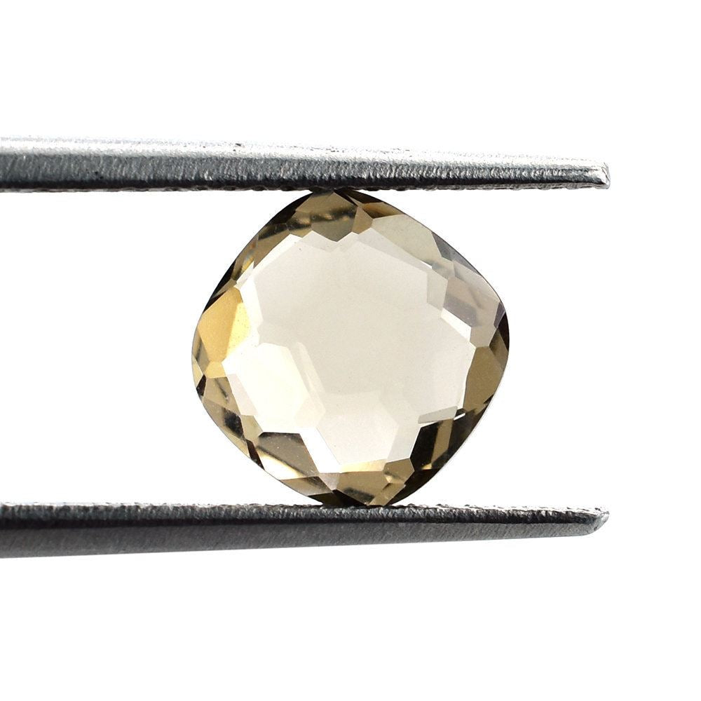 SMOKY QUARTZ FOOTBALL CUT CUSHION (LITE) 8X8MM 1.73 Cts.