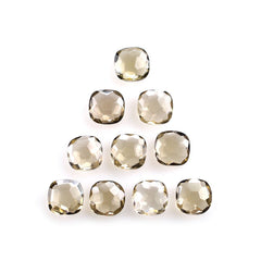 SMOKY QUARTZ FOOTBALL CUT CUSHION (LITE) 8X8MM 1.73 Cts.