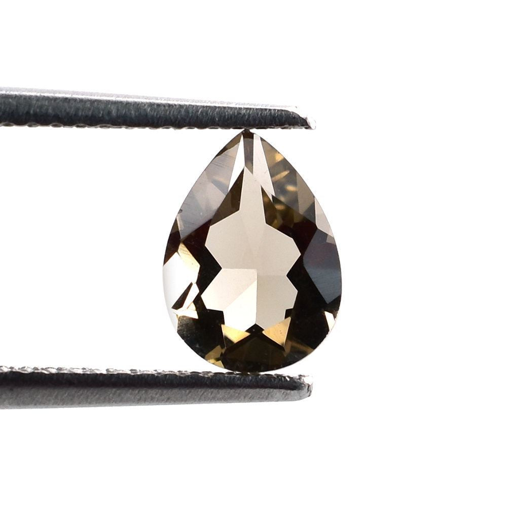 SMOKY QUARTZ CUT PEAR (LITE) 8X6MM 0.96 Cts.