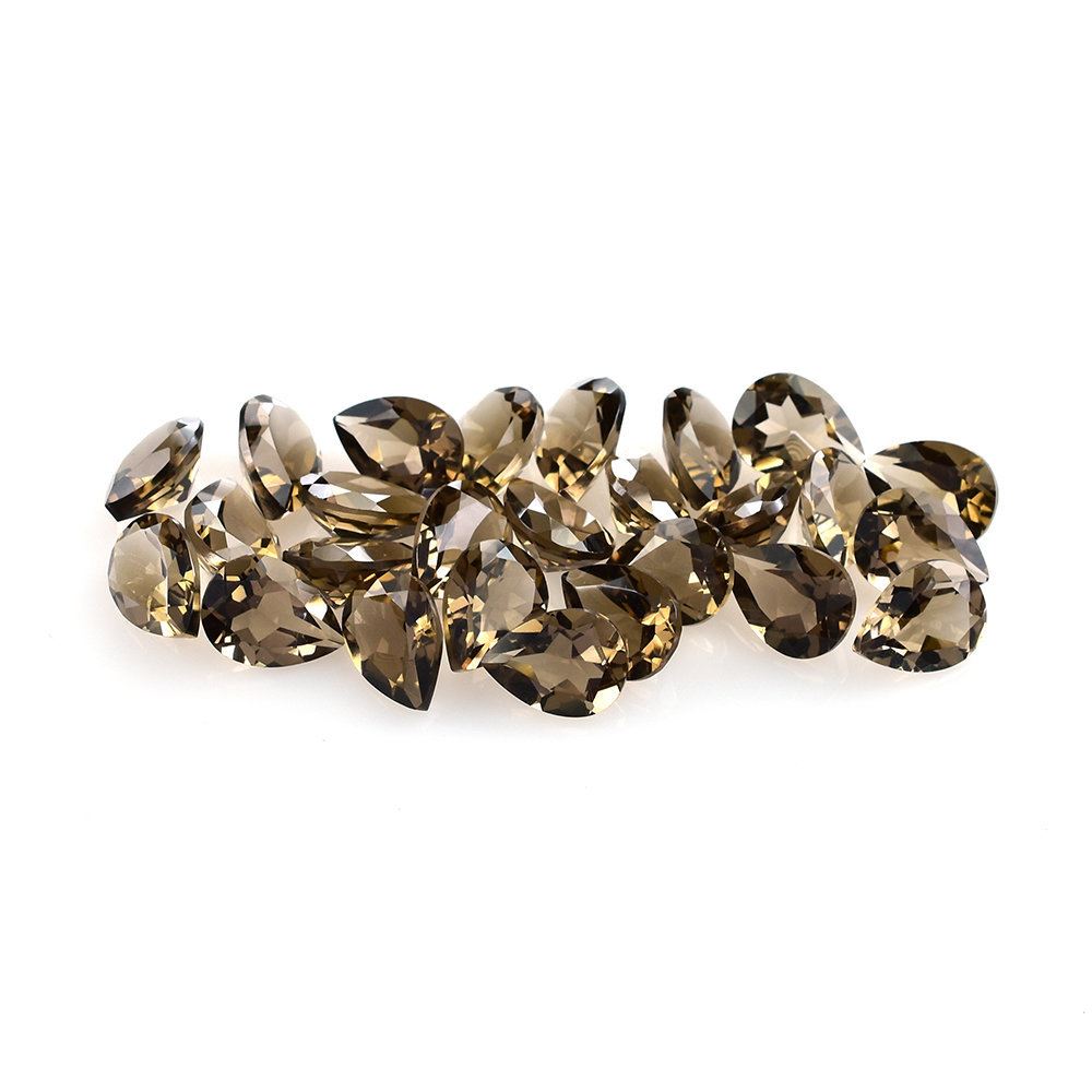 SMOKY QUARTZ CUT PEAR (LITE) 8X6MM 0.96 Cts.