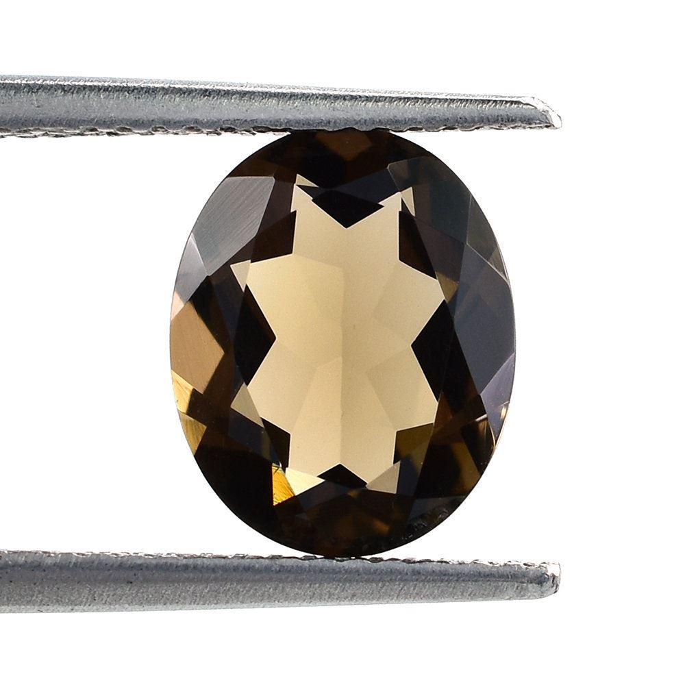 SMOKY QUARTZ CUT OVAL (MEDIUM/CLEAN) 10X8MM 2.05 Cts.