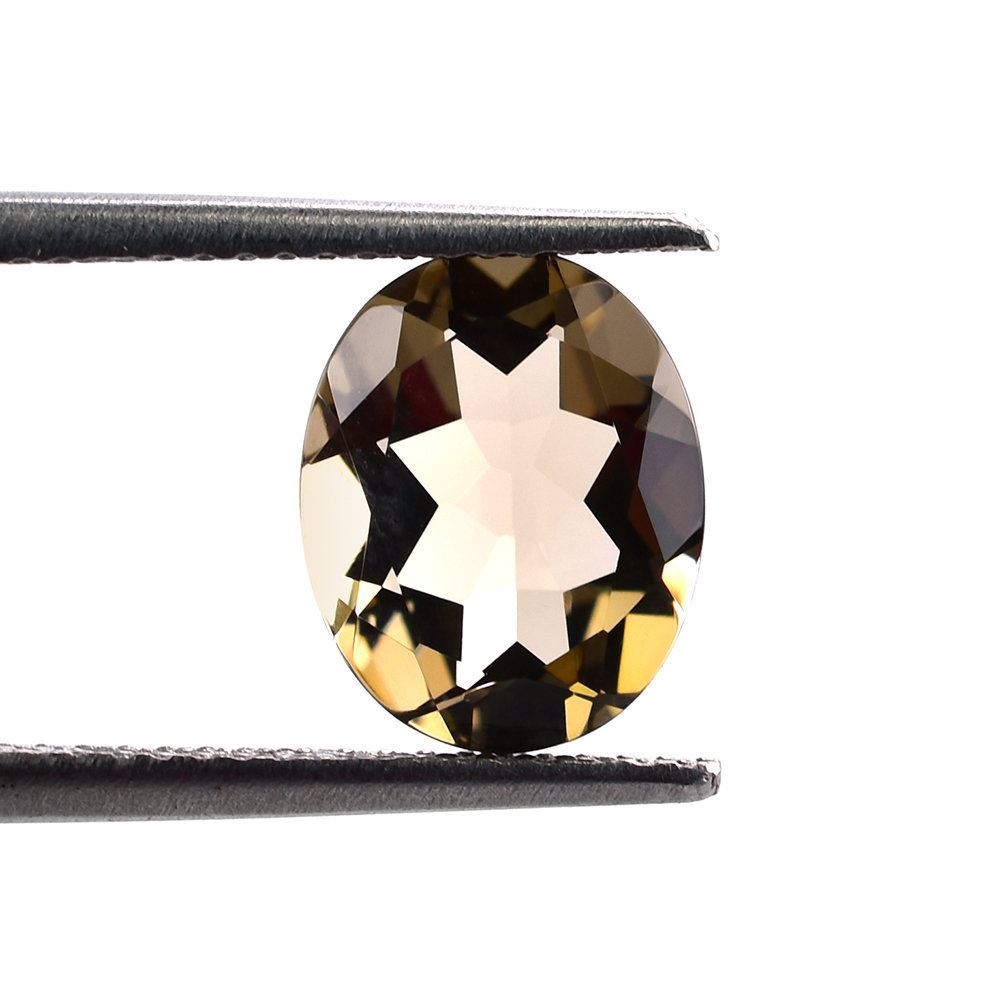 SMOKY QUARTZ CUT OVAL (LITE/CLEAN) 10X8MM 2.16 Cts.