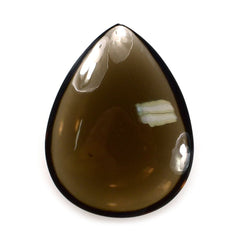 SMOKY QUARTZ PLAIN LENTIL PEAR 17X13MM 5.76 Cts.