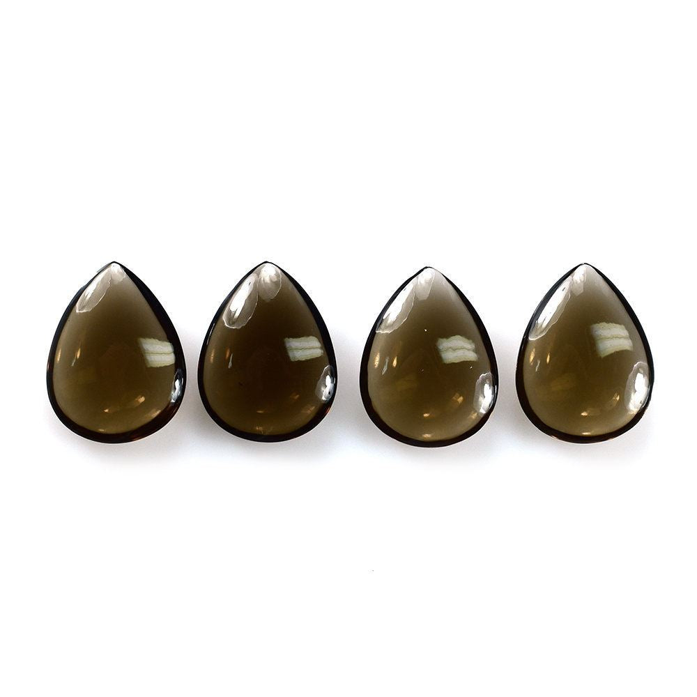 SMOKY QUARTZ PLAIN LENTIL PEAR 17X13MM 5.76 Cts.