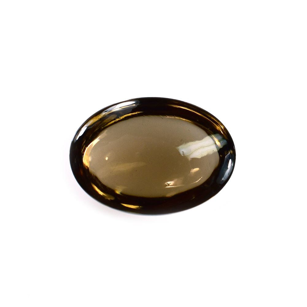 SMOKY QUARTZ PLAIN OVAL CAB 10X14MM 6.62 Cts.