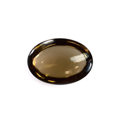 SMOKY QUARTZ PLAIN OVAL CAB 10X14MM 6.62 Cts.