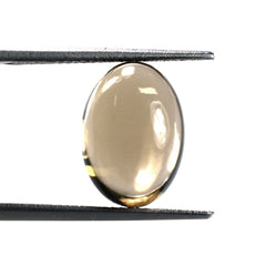 SMOKY QUARTZ PLAIN OVAL CAB 10X14MM 6.62 Cts.