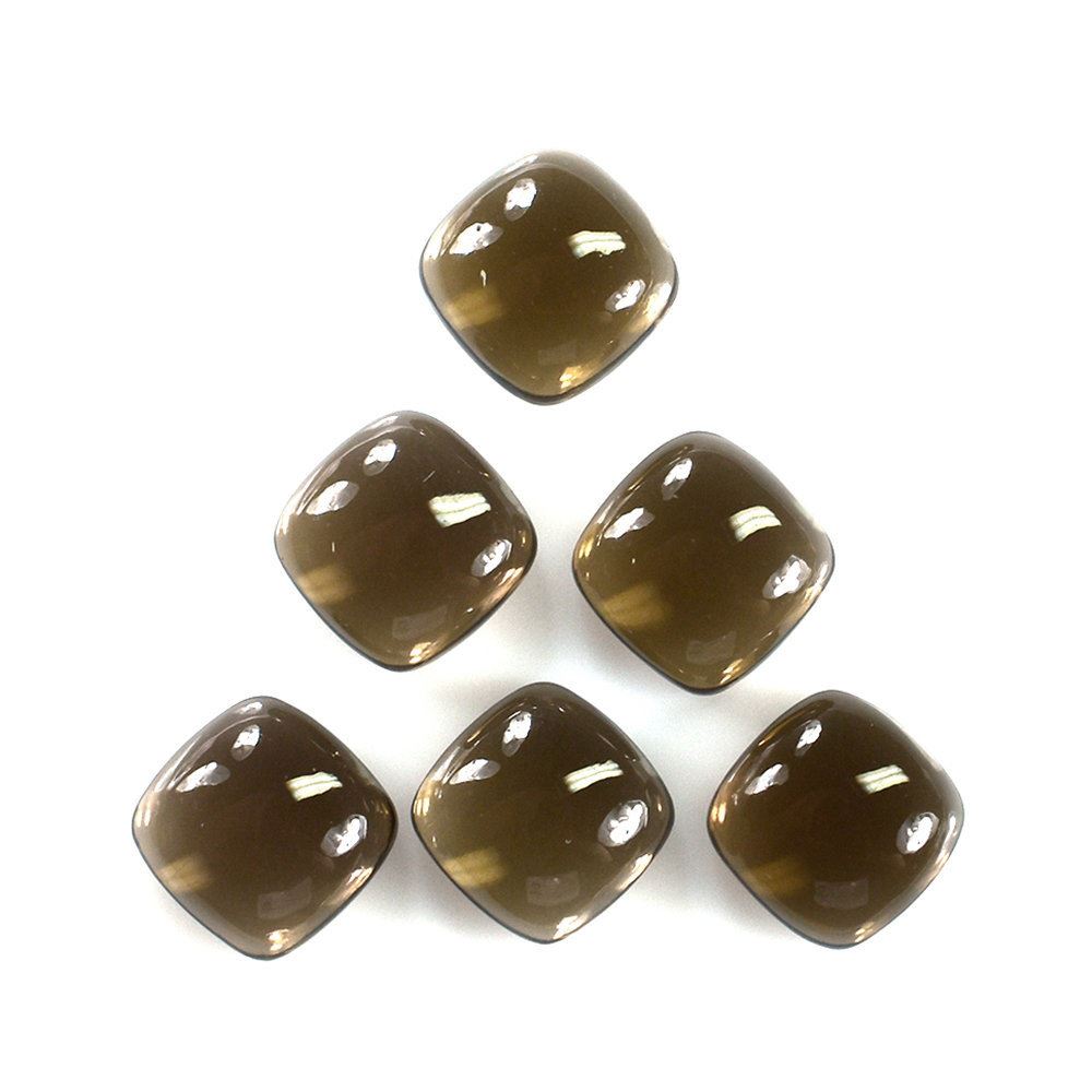 SMOKY QUARTZ PLAIN CUSHION CAB 12MM 7.42 Cts.