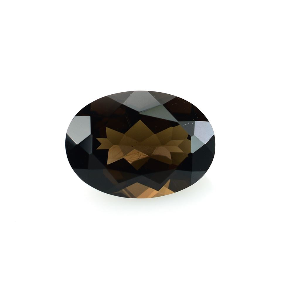 SMOKY QUARTZ CUT OVAL (DARK/CELAN) 14X10MM 5.10 Cts.
