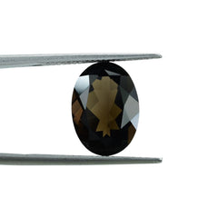 SMOKY QUARTZ CUT OVAL (DARK/CELAN) 14X10MM 5.10 Cts.