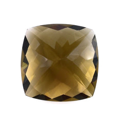 SMOKY QUARTZ CHECKER CUT ANTIQUE CUSHION (MEDIUM)(CLEAN)(OILISH) 20.00X20.00 MM 27.95 Cts.