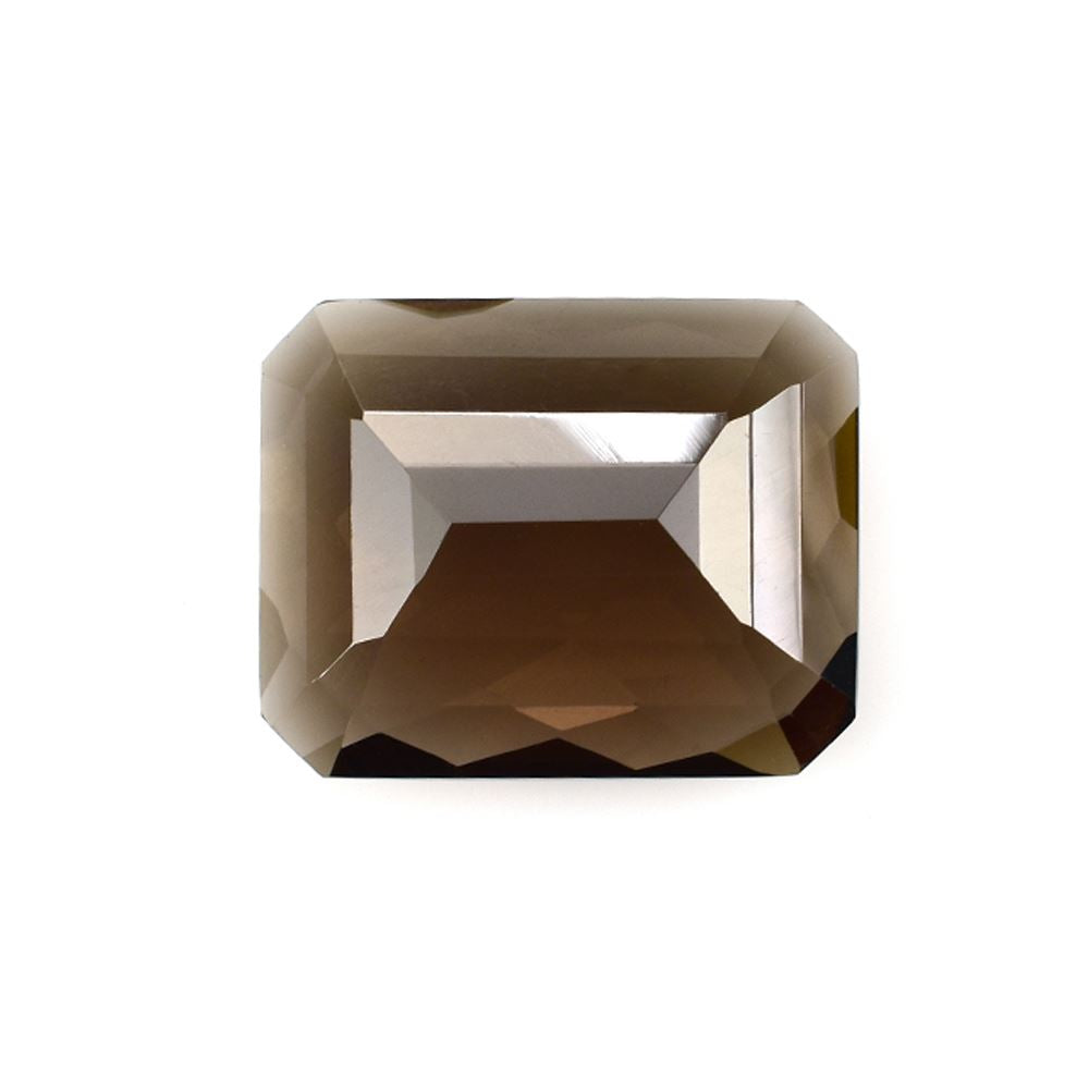 SMOKY QUARTZ CHECKER TOP OCTAGON (DARK)(CLEAN) 19.00X15.30 MM 14.76 Cts.