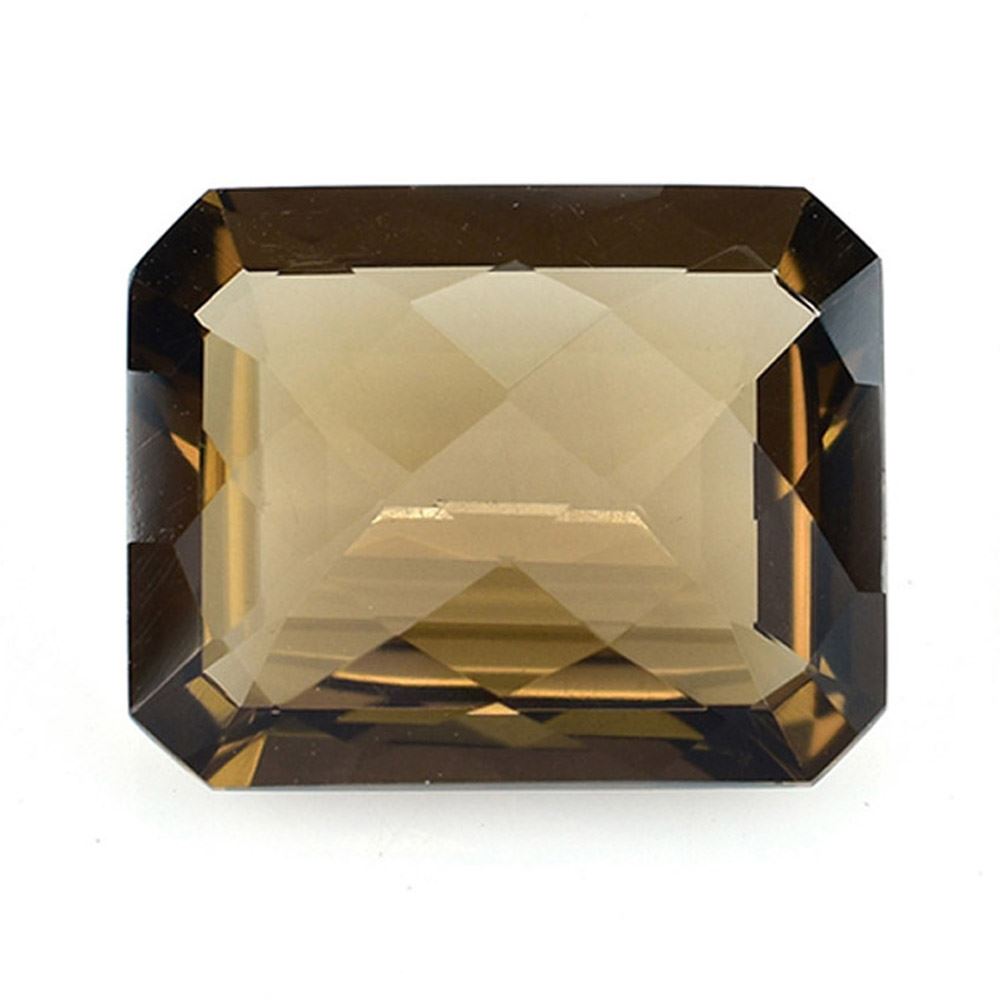 SMOKY QUARTZ CHECKER TOP OCTAGON (MEDIUM)(CLEAN) 19.00X15.30 MM 14.69 Cts.