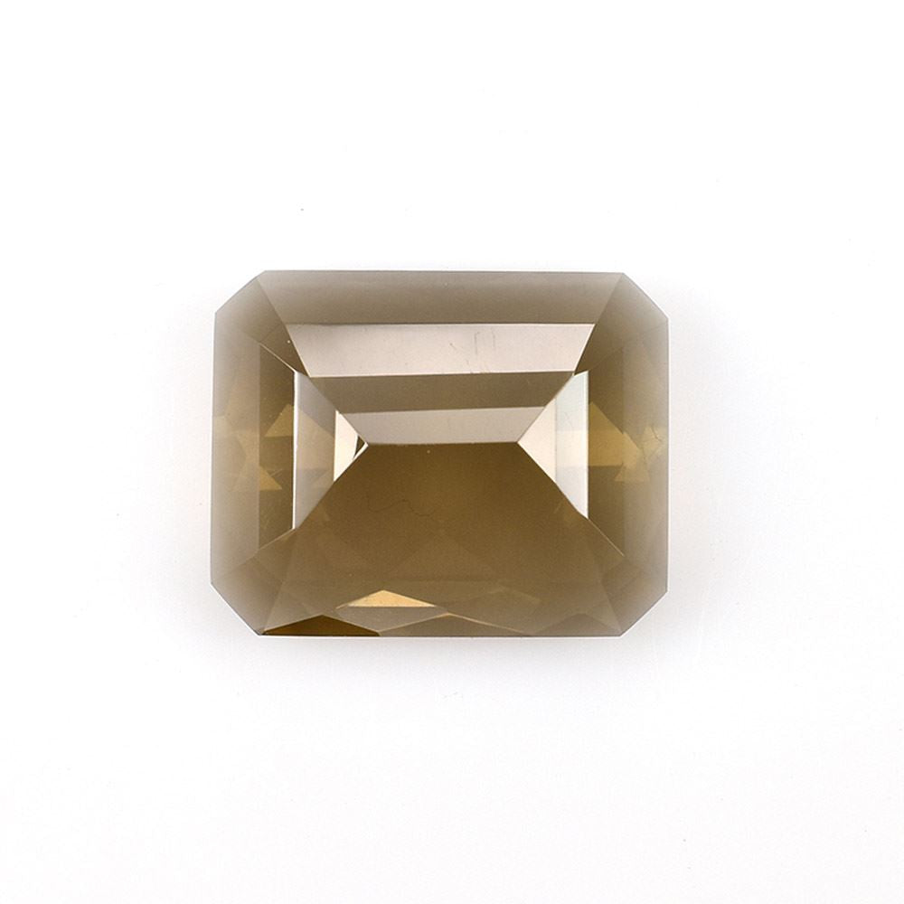 SMOKY QUARTZ CHECKER TOP OCTAGON (MEDIUM)(CLEAN) 19.00X15.30 MM 14.69 Cts.