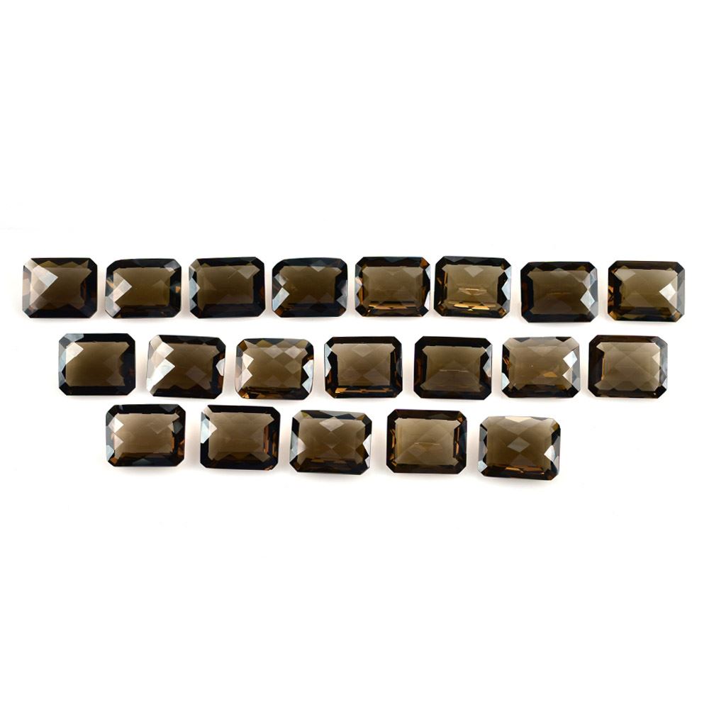 SMOKY QUARTZ CHECKER TOP OCTAGON (MEDIUM)(CLEAN) 19.00X15.30 MM 14.69 Cts.