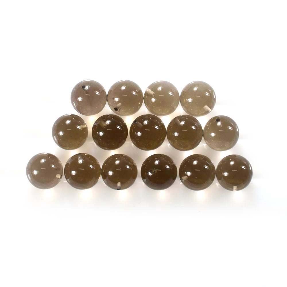 SMOKY QUARTZ PLAIN ROUND BALL (LIGHT)(CLEAN)(H/D_0.75) 10.00X10.00 MM 7.16 Cts.