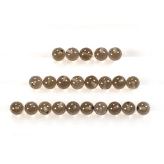 SMOKY QUARTZ PLAIN ROUND BALL (LIGHT)(CLEAN)(H/D_0.75) 5.00X5.00 MM 1.01 Cts.