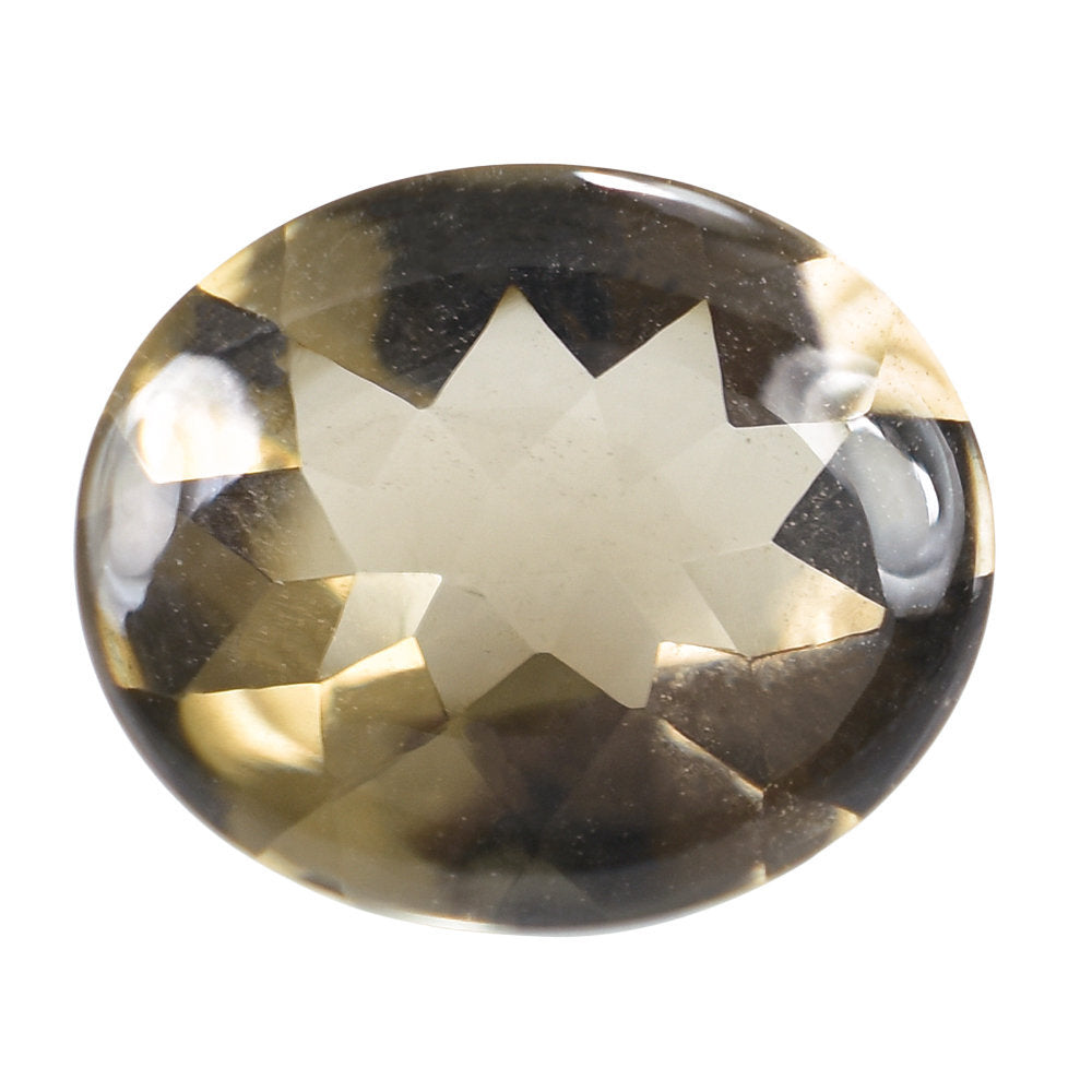 SMOKY QUARTZ BUFFTOP OVAL 12X10MM 4.20 Cts.