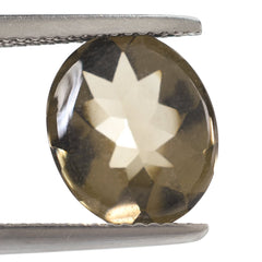 SMOKY QUARTZ BUFFTOP OVAL 12X10MM 4.20 Cts.