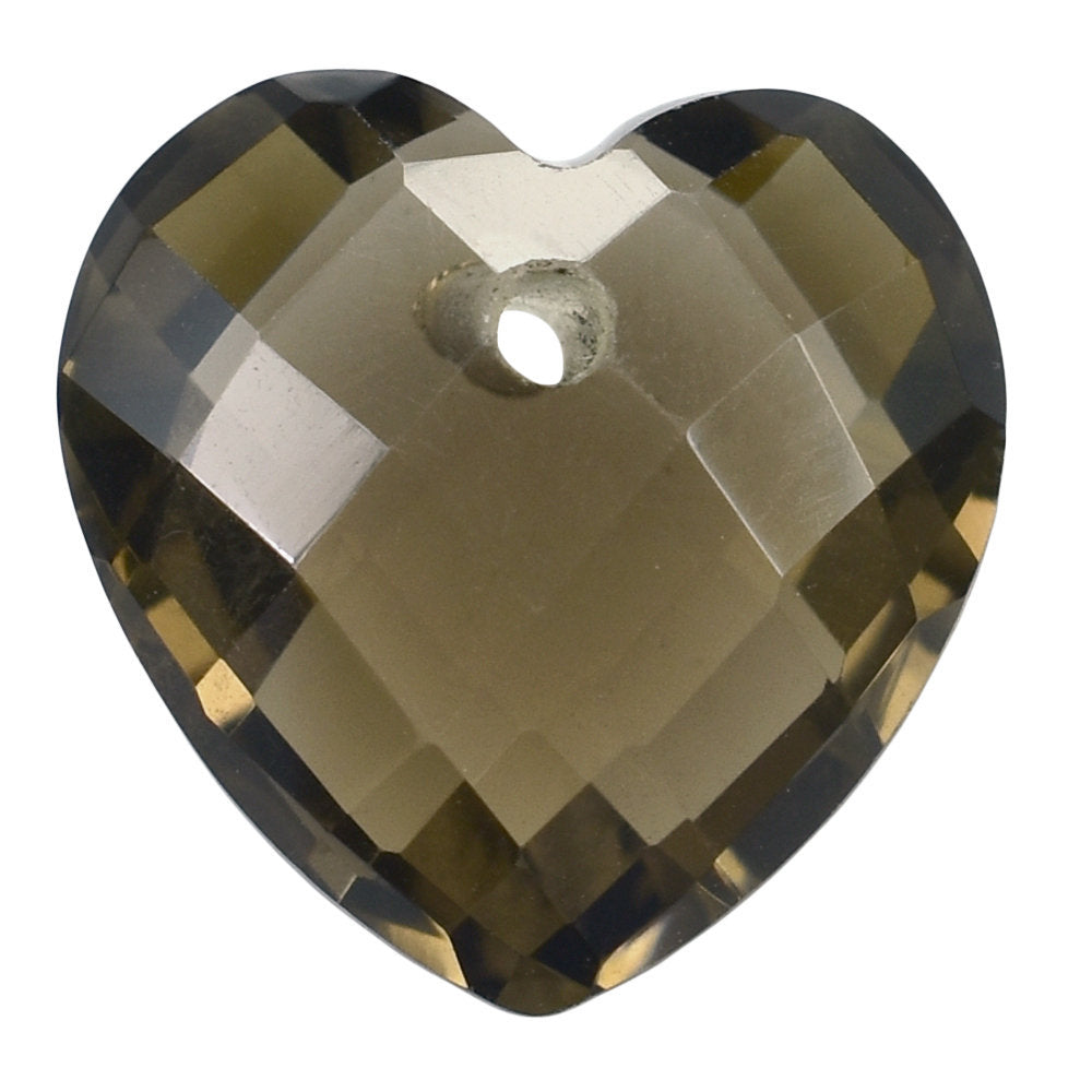 SMOKY QUARTZ BRIOLETTE HEART (FULL DRILL) 12MM 5.26 Cts.
