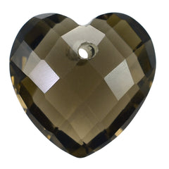 SMOKY QUARTZ BRIOLETTE HEART (FULL DRILL) 12MM 5.26 Cts.