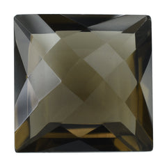 SMOKY QUARTZ CHECKER CUT SQUARE 15MM 12.46 Cts.