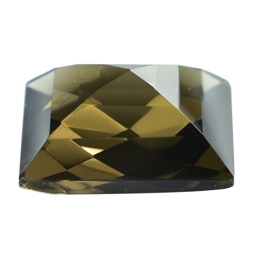 SMOKY QUARTZ CHECKER CUT SQUARE 15MM 12.46 Cts.