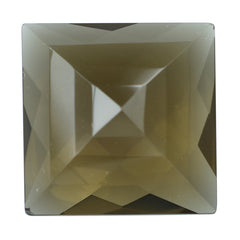 SMOKY QUARTZ CHECKER CUT SQUARE 15MM 12.46 Cts.