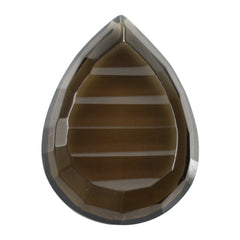 SMOKY QUARTZ BOTH SIDE TABLE CONCAVE CUT PEAR 16X12MM 6.94 Cts.