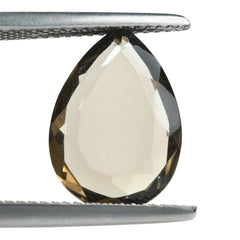 SMOKY QUARTZ CUT PEAR WITH BOTH SIDE TABLE 14X10MM 4.00 Cts.