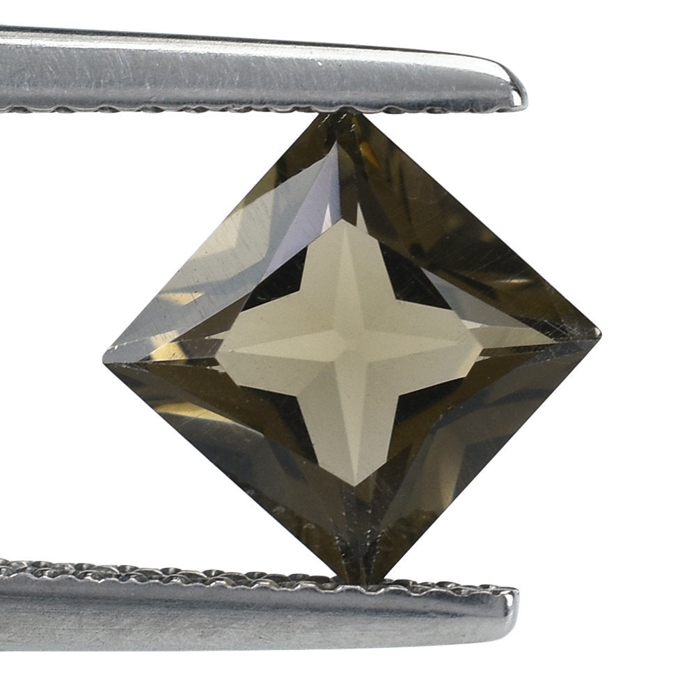 SMOKY QUARTZ PRINCESS CUT SQUARE 7MM 1.51 Cts.