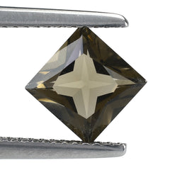 SMOKY QUARTZ PRINCESS CUT SQUARE 7MM 1.51 Cts.