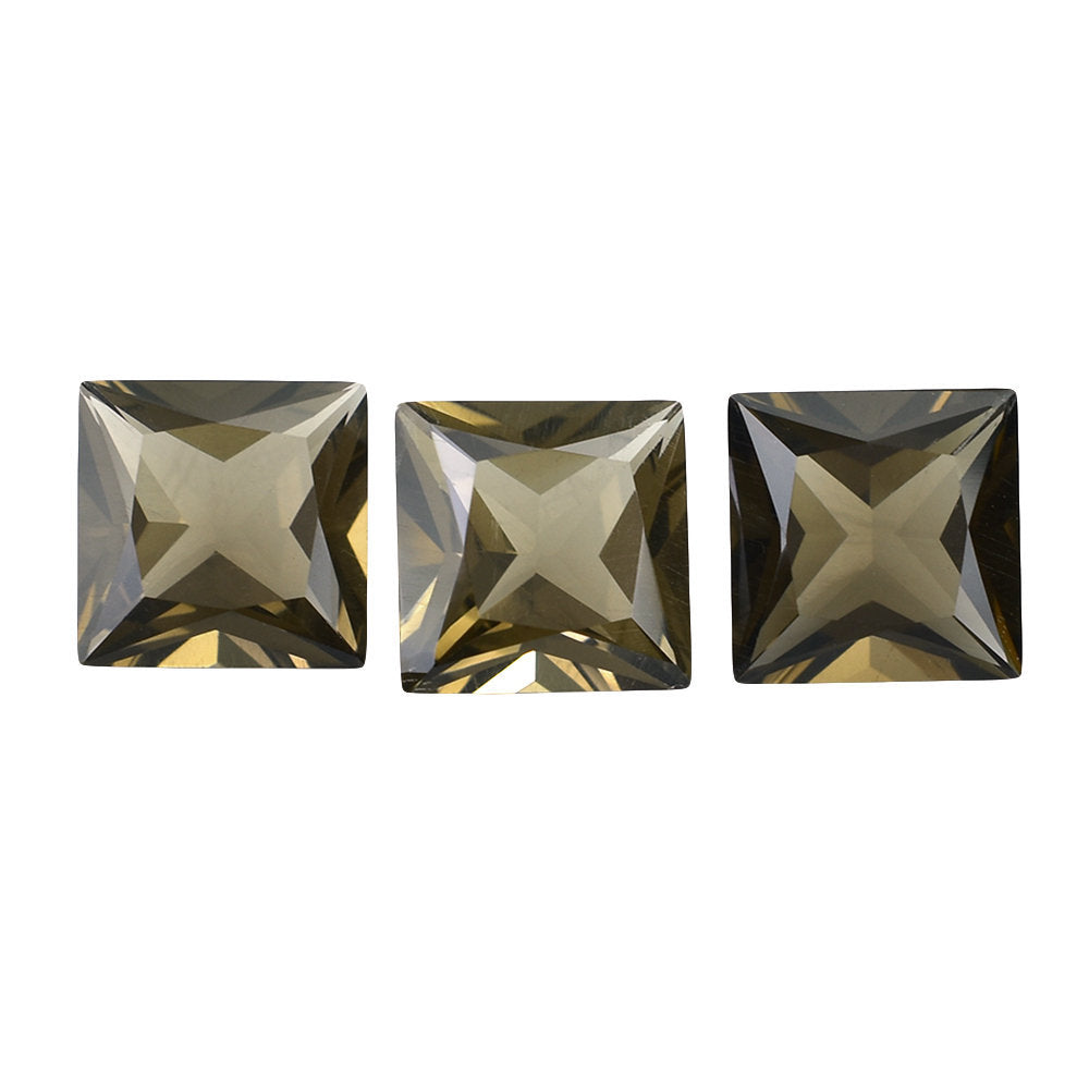 SMOKY QUARTZ PRINCESS CUT SQUARE 7MM 1.51 Cts.