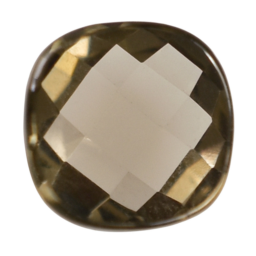 SMOKY QUARTZ CHECKER CUSHION CAB 6MM 0.77 Cts.